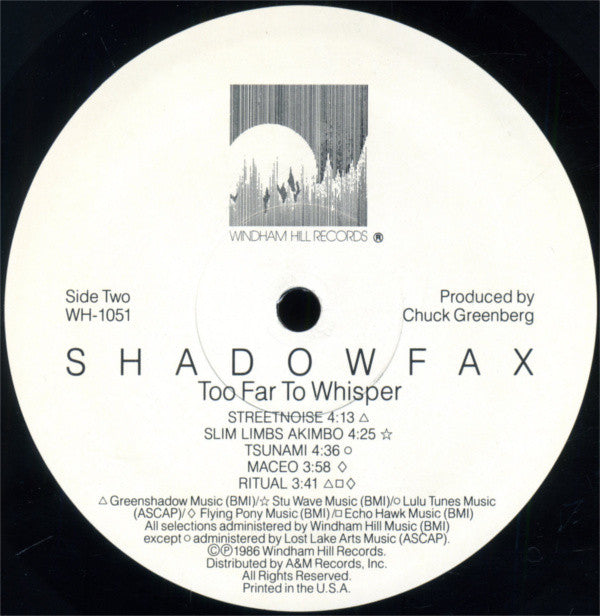 Shadowfax : Too Far To Whisper (LP, Album, All)