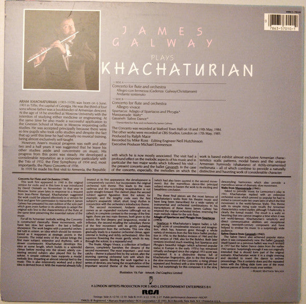 James Galway : James Galway Plays Khachaturian (LP, Album)