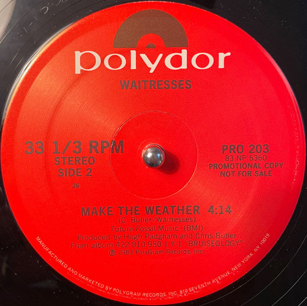Waitresses* : Bruiseology / Make The Weather (12", Promo)