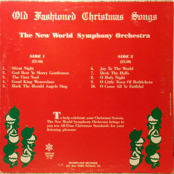 New World Symphony Orchestra : Old Fashioned Christmas Songs (LP, Album)