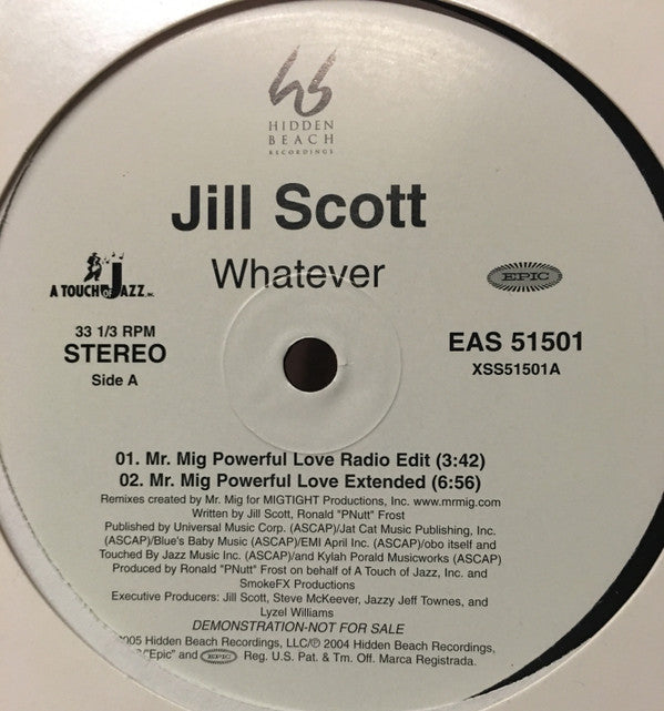 Jill Scott : Whatever (12", Promo)