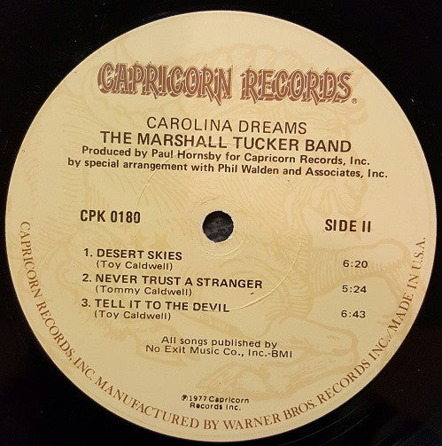 The Marshall Tucker Band : Carolina Dreams (LP, Album, L.A)