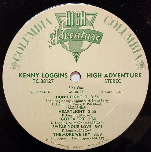 Kenny Loggins : High Adventure (LP, Album, Ter)