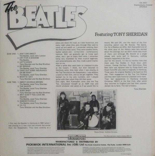 The Beatles Featuring Tony Sheridan : The Beatles Featuring Tony Sheridan (LP, Comp, RE)