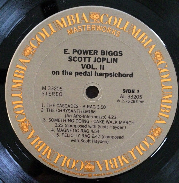 E. Power Biggs Plays Scott Joplin : E. Power Biggs Plays Scott Joplin On The Pedal Harpsichord (Volume II) (LP, Album)