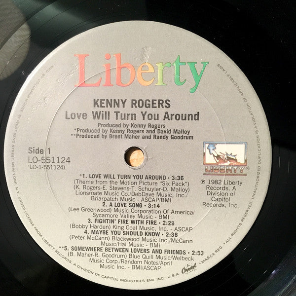 Kenny Rogers : Love Will Turn You Around (LP, Album, Car)