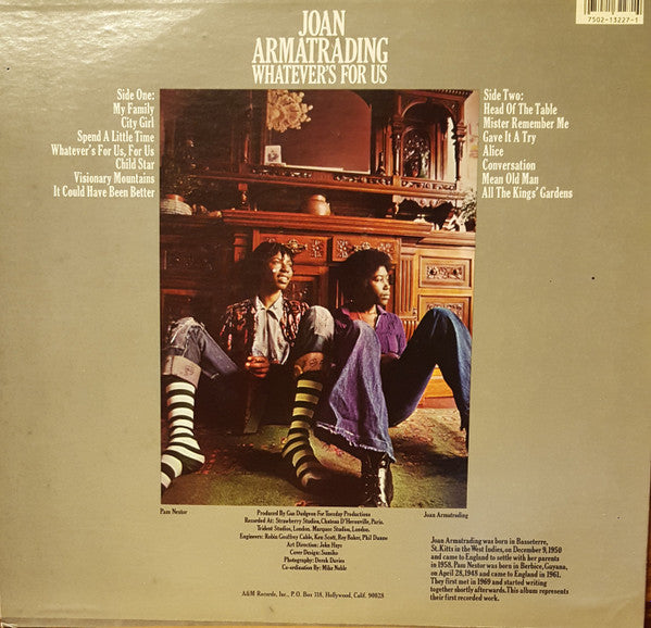 Joan Armatrading : Whatever's For Us (LP, Album, RE)