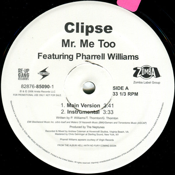 Clipse : Mr. Me Too (12", Promo)