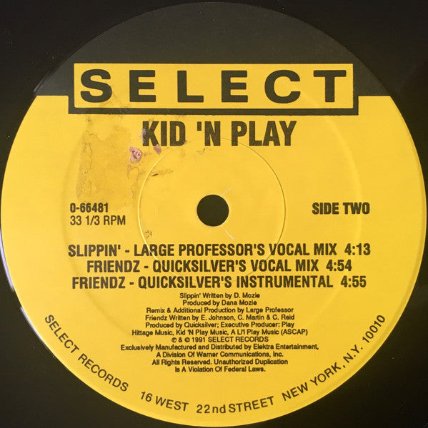 Kid 'N Play* : Slippin' / Friendz (12", Maxi)