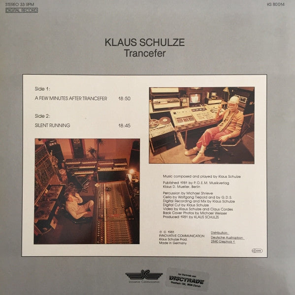 Klaus Schulze : Trancefer (LP, Album)