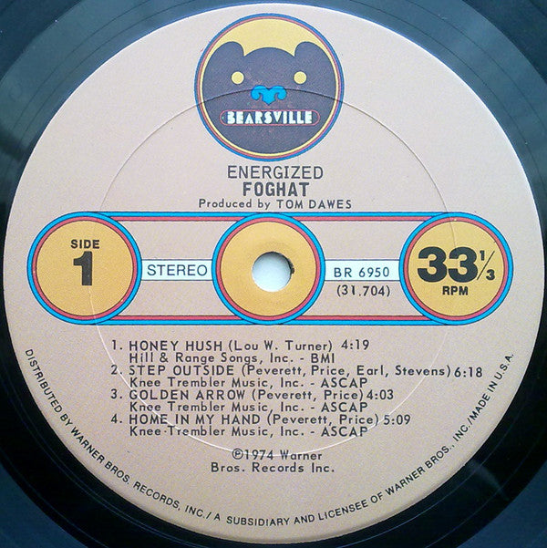 Foghat : Energized (LP, Album, Pit)