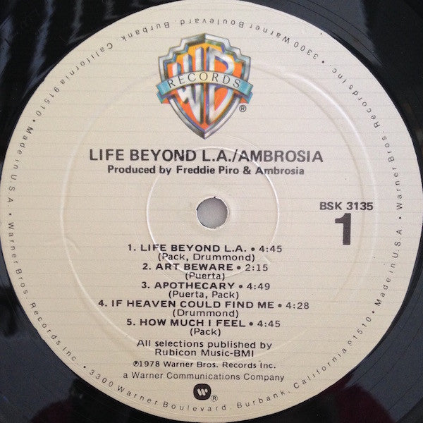 Ambrosia (2) : Life Beyond L.A. (LP, Album, Los)