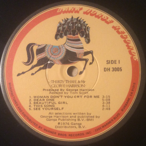 George Harrison : Thirty Three & 1/ૐ (LP, Album, Win)
