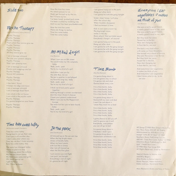 Ramones : Subterranean Jungle (LP, Album, Jac)