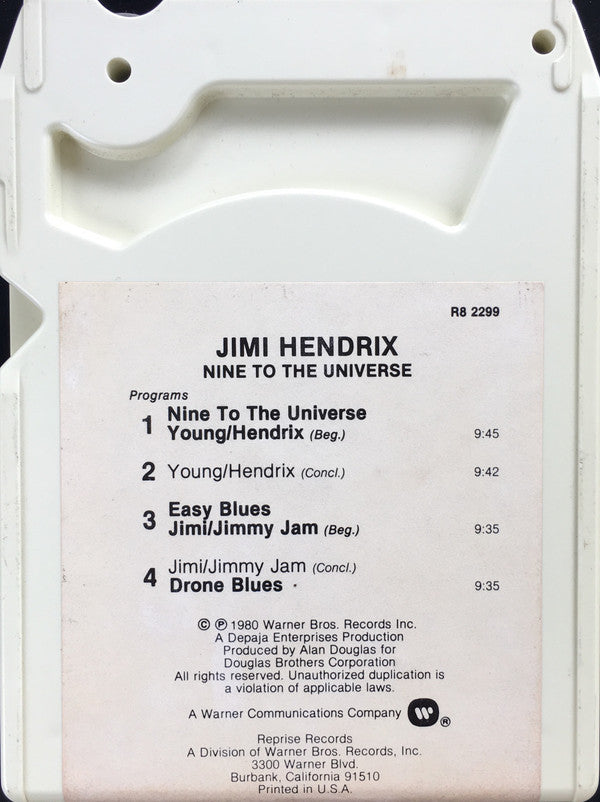 Jimi Hendrix : Nine To The Universe (8-Trk, Album)