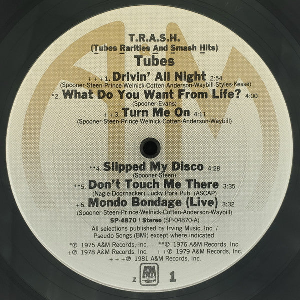 The Tubes : T.R.A.S.H. (Tubes Rarities And Smash Hits) (LP, Album, Comp, Z-S)