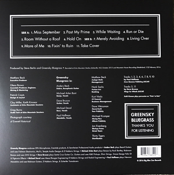 Greensky Bluegrass : Shouted, Written Down & Quoted (LP, Album)