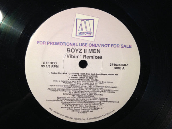 Boyz II Men : Vibin' (Remixes) (12", Promo)