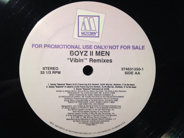 Boyz II Men : Vibin' (Remixes) (12", Promo)