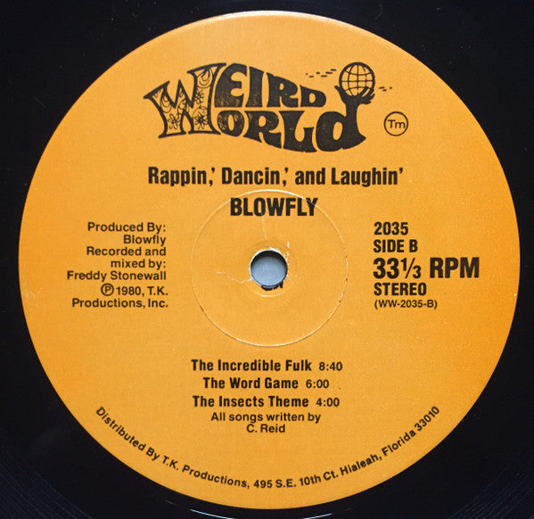 Blowfly : Rappin', Dancin', And Laughin' (LP, Album, Yel)