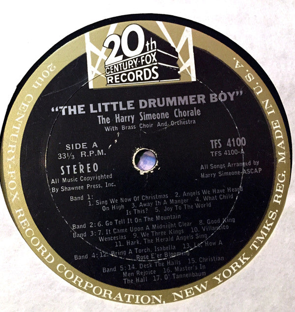 The Harry Simeone Chorale : The Little Drummer Boy: A Christmas Festival (LP, Album, RE)