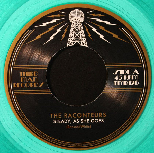 The Raconteurs : Steady, As She Goes / Store Bought Bones (7", RSD, Single, RE, Gre)