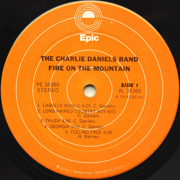 The Charlie Daniels Band : Fire On The Mountain (LP, Album, RE, Ter)