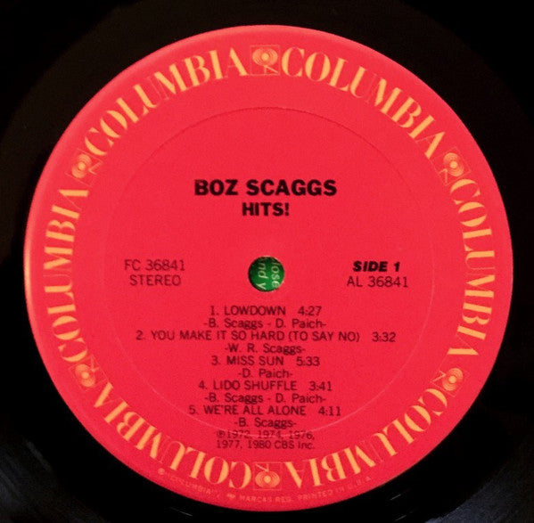 Boz Scaggs : Hits! (LP, Comp, San)
