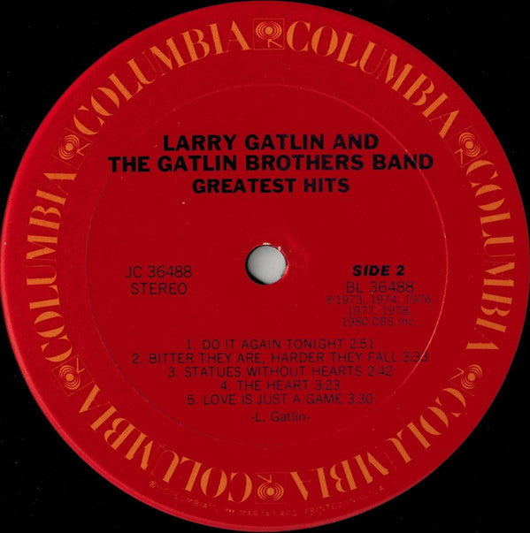 Larry Gatlin And The Gatlin Brothers Band* : Greatest Hits (LP, Comp, San)