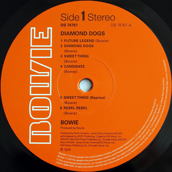 Bowie* : Diamond Dogs (LP, Album, RE, RM, 180)