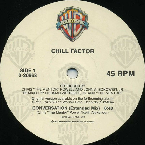 Chill Factor (5) : Conversation (12", Maxi)