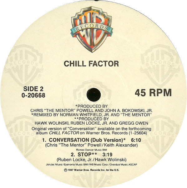 Chill Factor (5) : Conversation (12", Maxi)