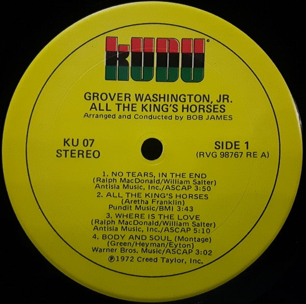 Grover Washington, Jr. : All The King's Horses (LP, Album, RE)